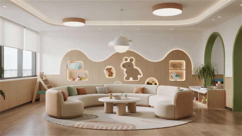 自然童趣与简约美学融合，合肥亲子度假民宿装修设计效果图