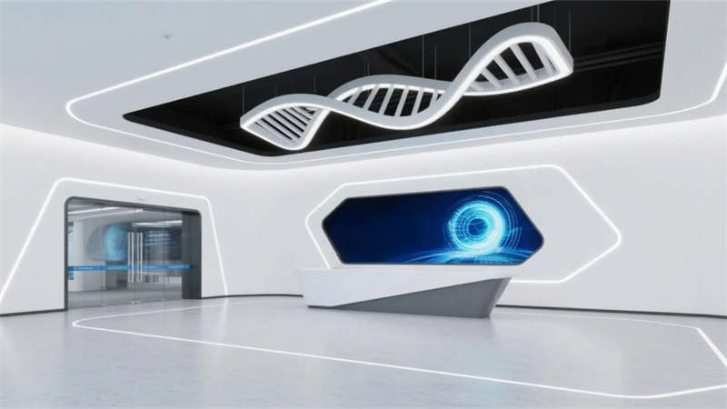 科技创新，简约空间——合肥生物制药厂展厅装修设计效果图