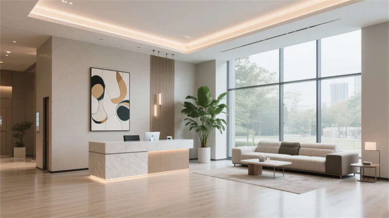 现代简约融自然，合肥现代简约酒店装修设计效果图