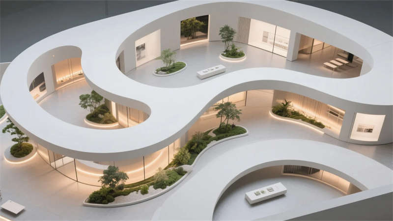 自然交互，智慧共生——合肥宠物用品厂产品展厅装修设计效果图