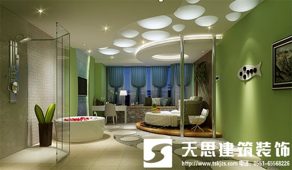 色彩选择绽放酒店装修文化特色